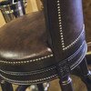 45" Walnut Hardwood Frame Upholstered Bar Stool