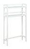 48" White Finish 2 Tier Solid Wood Over Toilet Organizer