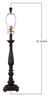Distressed Black Traditional Table Lamp Base Only