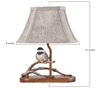 Songbird on a Branch Accent Lamp with Tailored Shade