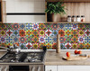 5" x 5" Festival Brights Mosaic Peel and Stick Removable Tiles