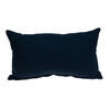 Inky Blue Velvet Lumbar Throw Pillow