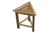 Hotel Natural Teak 18" Triangle Corner Shower Bench or Shelf