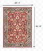 4'x6' Red and Blue Bohemian Area Rug