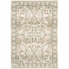 9'x12' Beige and Ivory Medallion Area Rug