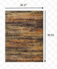 3'x5' Gold and Slate Abstract  Area Rug