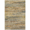 10'x14' Gold and Green Abstract Area Rug