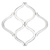 Interlocking Mirrored Curved Shapes with Beveled Edge