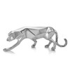 Silver Aluminum Geometric Panther Sculpture