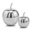Silver Polished  Mini  Apple Shaped Aluminum Accent Home Decor
