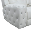 White Leather Gel Cover Power Console Reclining Loveseat in Plushily Padded Seats  Jewel Embellished Tufted Design  Along With Recessed Arm
