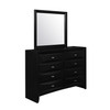 Black Dresser with 5 Chambared Drawer