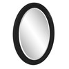 Oval Shaped Black Wood Frame Mirror