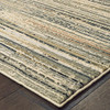 8' Ivory Sage Abtract Lines Indoor Runner Rug