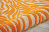 5 x 8 Orange Zebra Pattern Indoor Outdoor Area Rug