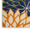 2 x 6' Orange Floral Outdoor Runner Rug