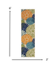 2 x 6' Orange Floral Outdoor Runner Rug