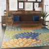 7 x 10 Multicolor Floral Indoor Outdoor Area Rug