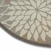 4 Round Natural and Gray Indoor Outdoor Area Rug