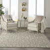 8 x 11 Natural and Gray Indoor Outdoor Area Rug