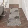 2 x 10 Silver and Gray Indoor Outdoor Runner Rug