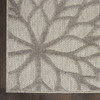 8 x 11 Silver and Gray Indoor Outdoor Area Rug