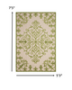 5 x 8 Green Medallion Indoor Outdoor Area Rug