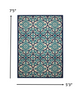 5 x 8 Navy and Beige Trellis Indoor Outdoor Area Rug