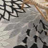 5 x 7 Black Gray White Indoor Outdoor Area Rug