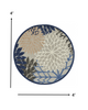 4 Round Blue Large Floral Indoor Outdoor Area Rug