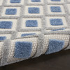 7 x 10 Blue and Gray Indoor Outdoor Area Rug