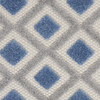 7 x 10 Blue and Gray Indoor Outdoor Area Rug