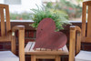 18" Rustic Farmhouse Red Wooden Heart