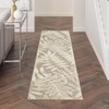 2 x 10 Natural Leaves Indoor Outdoor Runner Rug