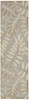 2 x 8 Natural Leaves Indoor Outdoor Runner Rug