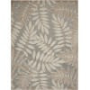 5 x 8 Natural Leaves Indoor Outdoor Area Rug