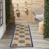 2 x 6 Blue Vines Indoor Outdoor Runner Rug