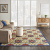 8 x 11 Blue Vines Indoor Outdoor Area Rug