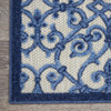 4 x 6 Gray and Blue Indoor Outdoor Area Rug