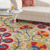 8 x 11' Red and Multicolor Indoor Outdoor Area Rug