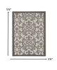 4 x 6 Gray and Charcoal Indoor Outdoor Area Rug