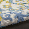 5 x 7 Ivory and Blue Indoor Outdoor Area Rug