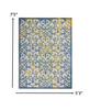 5 x 7 Ivory and Blue Indoor Outdoor Area Rug