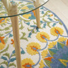 5' Round Multi Medallion Indoor Outdoor Area Rug