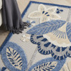 5 x 7' Blue and Gray Indoor Outdoor Area Rug