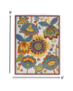 6 x 9' Yellow and Ivory Indoor Outdoor Area Rug