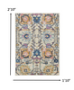 2 x 3 Ivory and Multicolor Floral Buds Scatter Rug