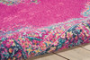 4 x 6 Fuchsia and Blue Distressed Area Rug