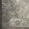 2 x 6 Charcoal and Ivory Abstract Runner Rug