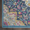 4 x 6 Blue and Pink Medallion Area Rug